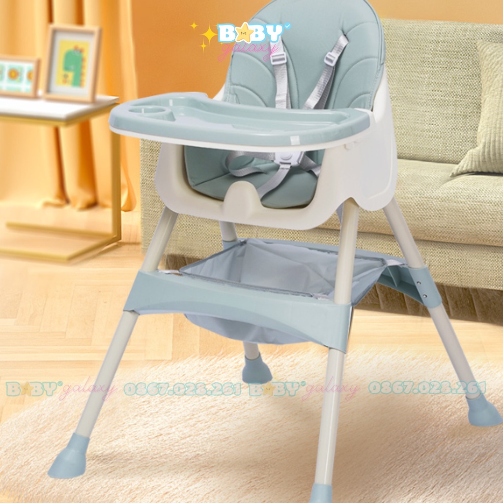 Ghế Ăn Dặm Gấp Gọn Cao Cấp Umoo, Ghế Đa Năng Cho Bé - Baby Galaxy Official