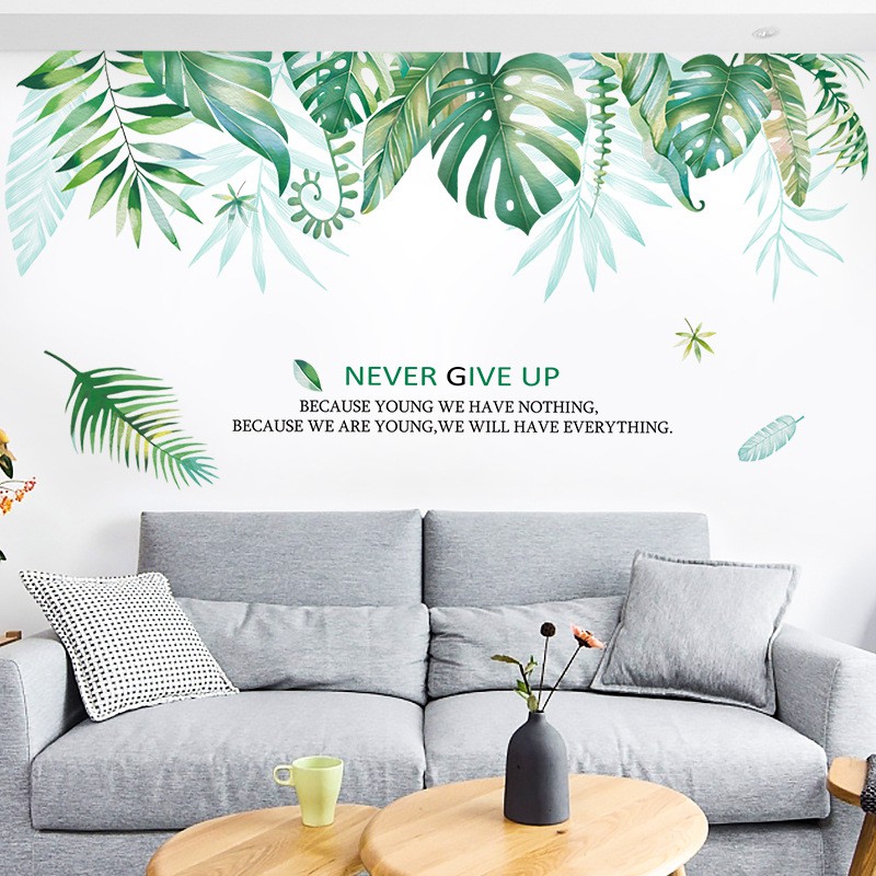 Decal dán tường Cây Lá Xanh Kích thước QR2006AB