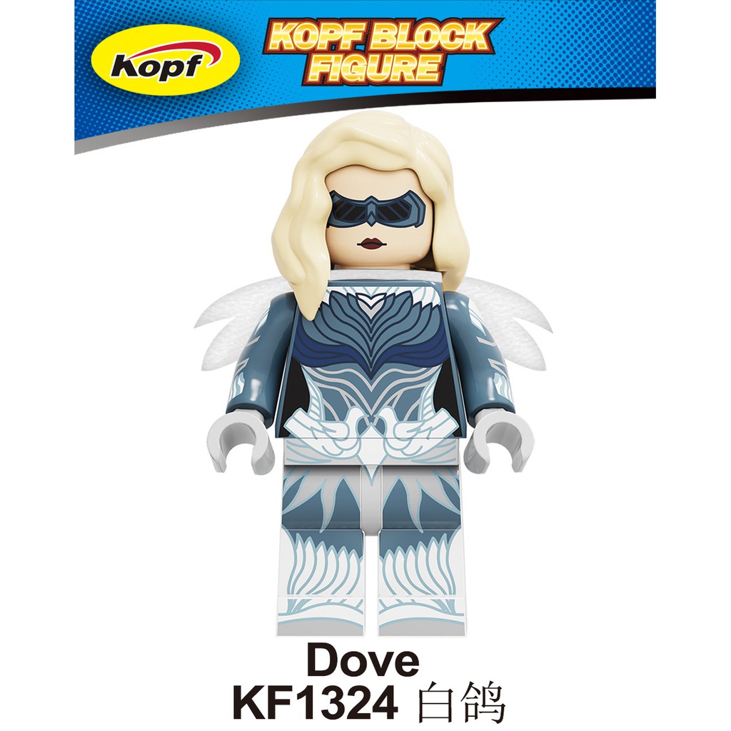 Minifigures Marvel DC Các Mẫu Nhân Vật Super Boy Robin Dove Hawk Raven Mẫu Mới Ra KF6114