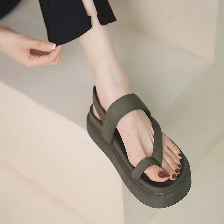 Giày Sandal Đế Dày Thời Trang Mùa Hè Phong Cách Retro