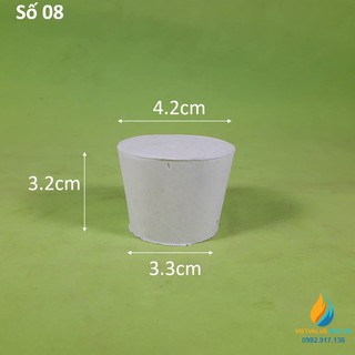 5 Chiếc nút cao su số 8 nắp bình,đáy lớn 42mm, đáy bé 33mm, cao 32mm