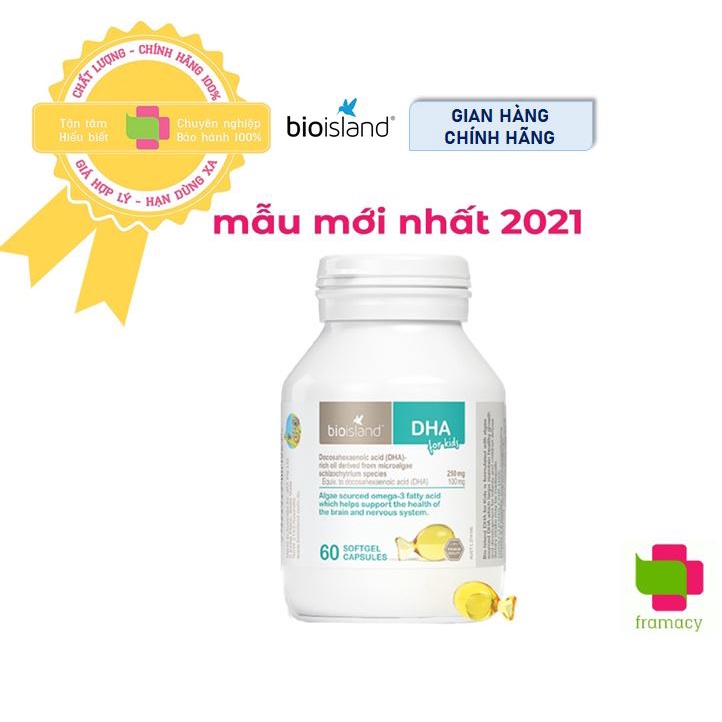 Bioisland DHA for Kids, Úc  dầu cá từ vi tảo bổ sung DHA cho bé từ sơ sinh, người lớn và phụ nữ mang thai