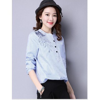 Áo Blouse nữ tay dài thêu hoa