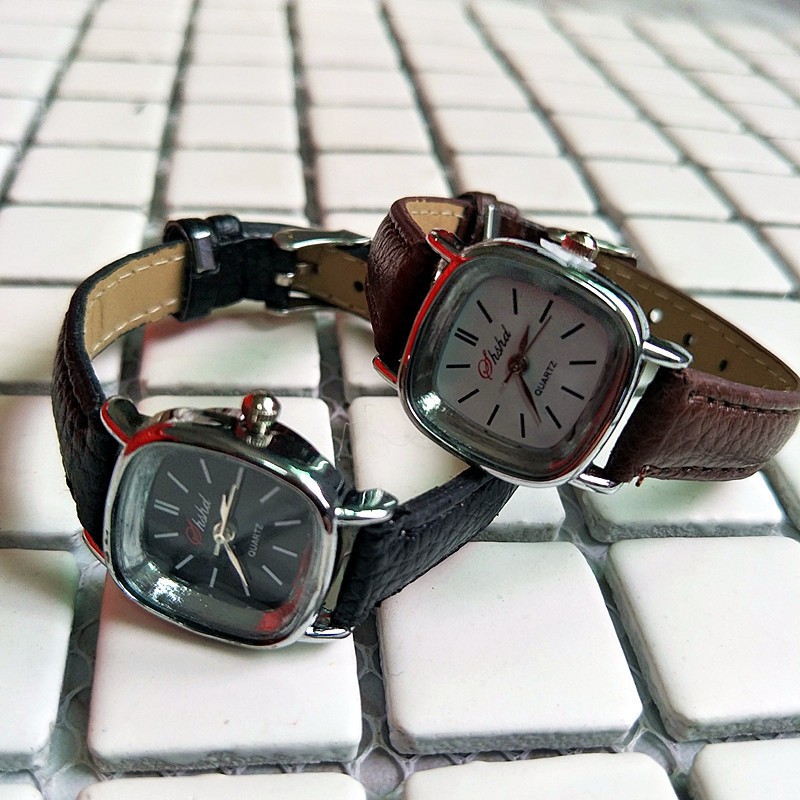 Đồng Hồ Analog Máy Quartz Dây Da Phong Cách Retro