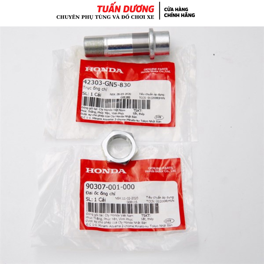 Bộ ốc bắt nhông sau xe honda DREAM, WAVE  - hàng xịn lắp như zin 100%