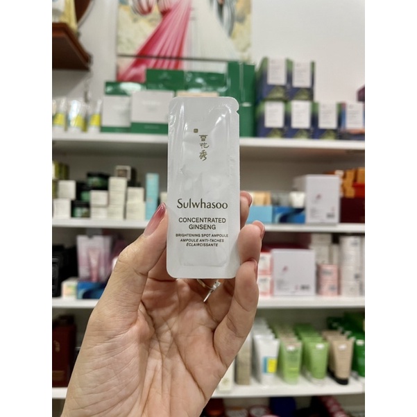 Gói Tinh Chất Sulwhasoo Bạch Sâm Giảm Nám Tàn Nhang Concentrated Gingseng Brightening Spot Ampoule 1ml