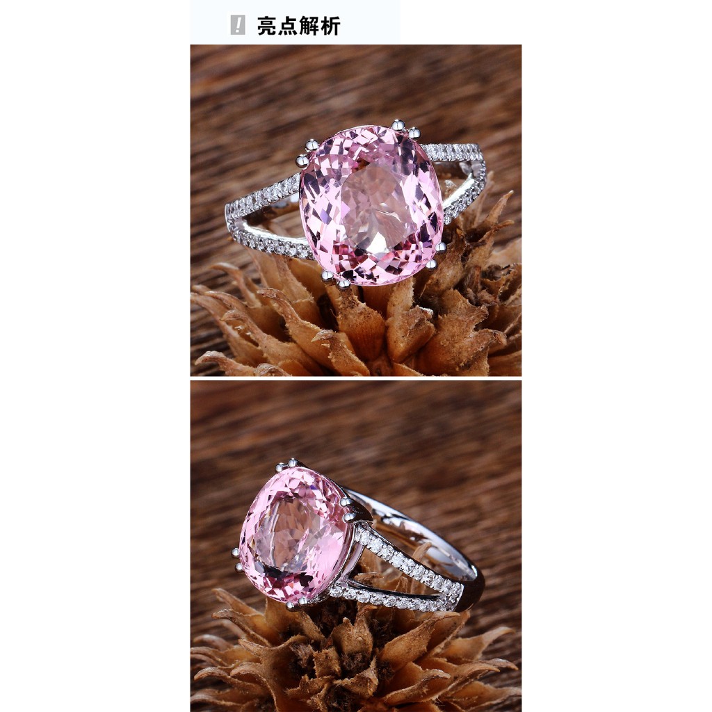 Nhẫn đính đá hồng sang trọng thời trang cho nữ