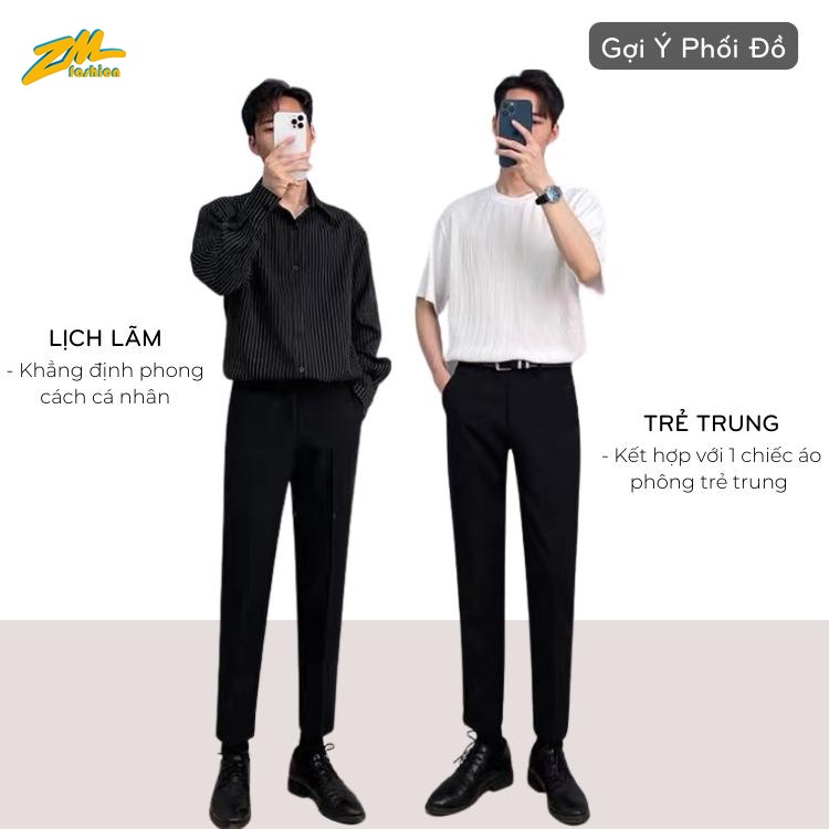 Quần Tây Nam - Quần Âu Nam cao cấp vải đẹp Zamen dáng ôm Hàn Quốc trẻ trung vải cotton co dãn nhẹ không phai màu