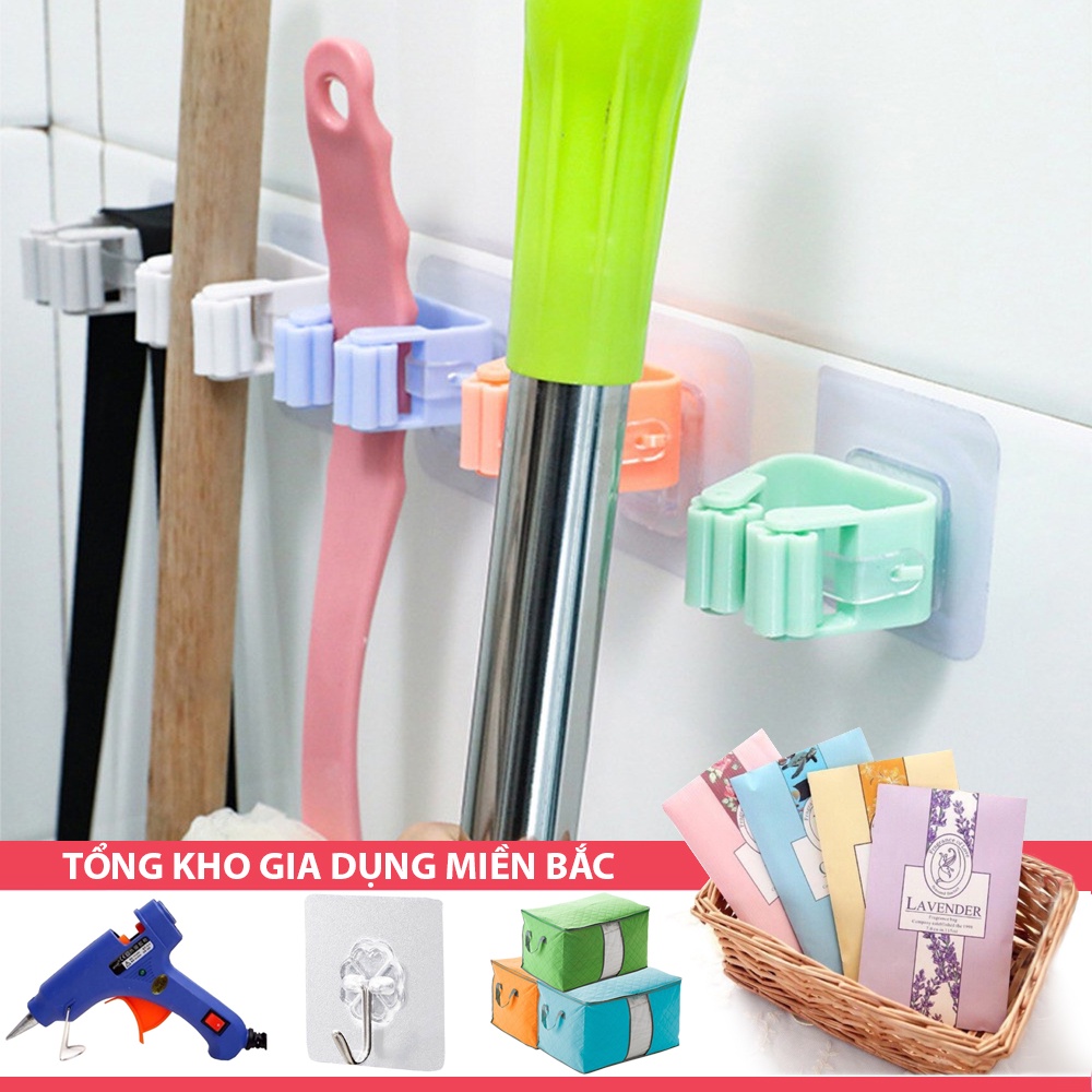 [Tổng Kho Sỉ] Miếng Dính Treo Chổi Cọ Rẻ - MỘT MÀU T1- Móc Treo Kẹp Giữ Chổi Cọ Dán Tường, Treo Cây Lau Nhà