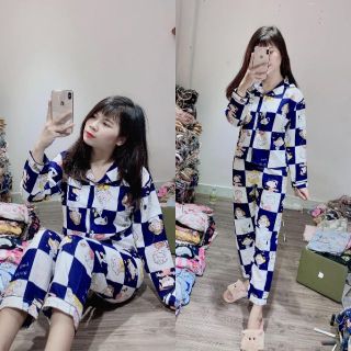 Đồ bộ mặc nhà pijama tay dài quần dài
