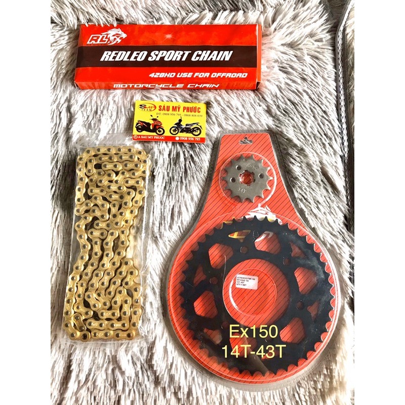 Nhông sên dĩa NSD REDLEO Winner, Sonic, Ex150 , Ex135 sên nhông dĩa Redleo