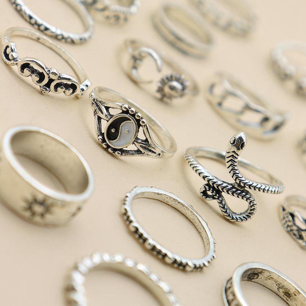 Bộ Nhẫn Hình Rắn Thời Trang Hàn Quốc Độc Đáo