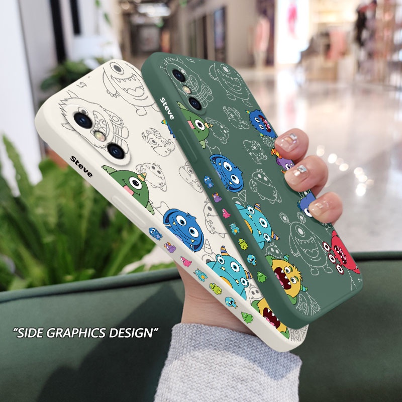 Ốp Điện Thoại Mềm In Hình Quái Vật Sáng Tạo Bảo Vệ Toàn Diện Cho IPhone X XS XR XS Max