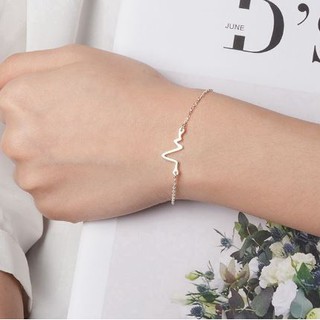 Lắc tay bạc 925 hình nhip tim xinh xắn cho nữ lạ mắt