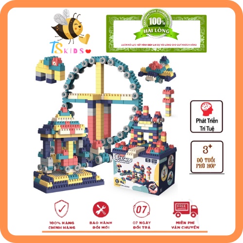 Đồ chơi xếp hình lắp ráp lego các khối xây dựng trí tuệ 502 chi tiết, Bộ xếp hình lego cho bé, Đồ Chơi Lego TS19