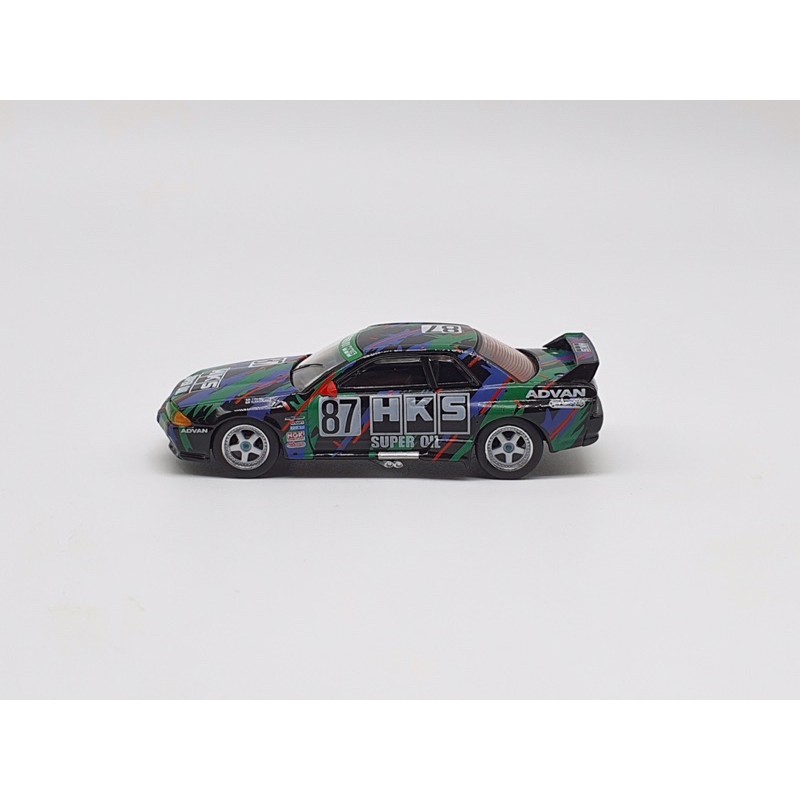 Xe Mô Hình Nissan Skyline GT-R (R32) Gr.A #87 HKS 1993 Japan Touringcar Championship 1:64 MiniGT ( Xanh Lá )