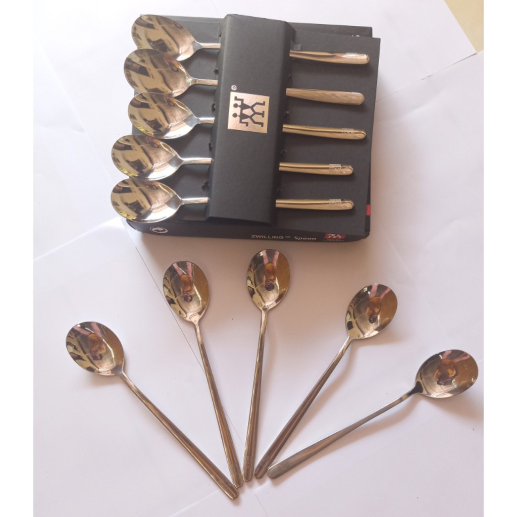 SÉt 5 thìa inox ZWILLING CAO CẤP HÀNG XUẤT NGOẠI SIÊU BỀN ĐẸP
