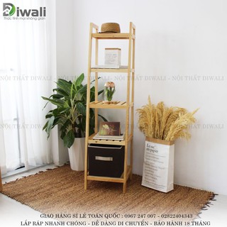 BeYoursGiá kệ gỗ hình thang 5 tầng dài 40cm rộng 40cm cao 160cm