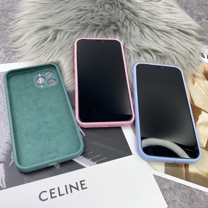 ỐP CHỐNG BẨN FULL VIỀN CÓ BẢO VỆ CAMERA IPHONE 6/7/8/6S/PLUS/X/XS/XR/XSMAX/11/12/13/14/PRO/MAX/PLUS/PROMAX xanh, hồng