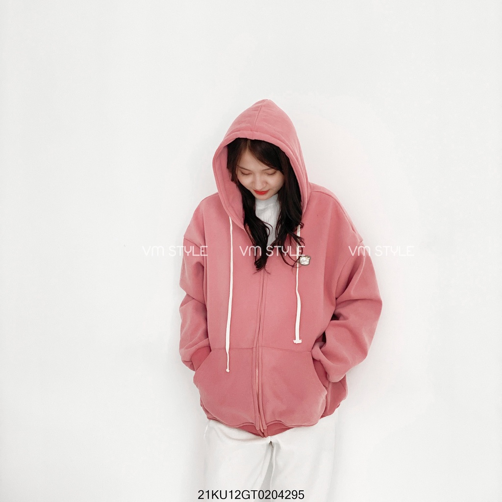 Áo khoác nỉ thêu logo bò vàng có nón thời trang ulzzang Hàn Quốc Fmstye Saigon 21KU12GT0204 | BigBuy360 - bigbuy360.vn