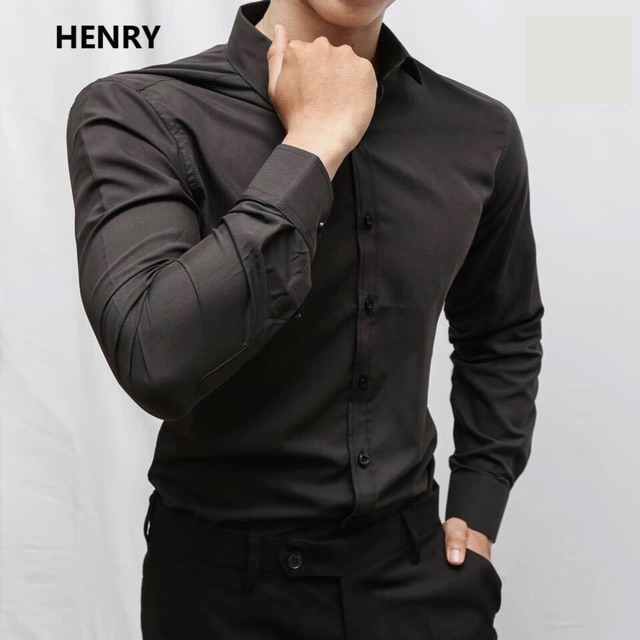 Áo Sơmi Đen Henry MANGO