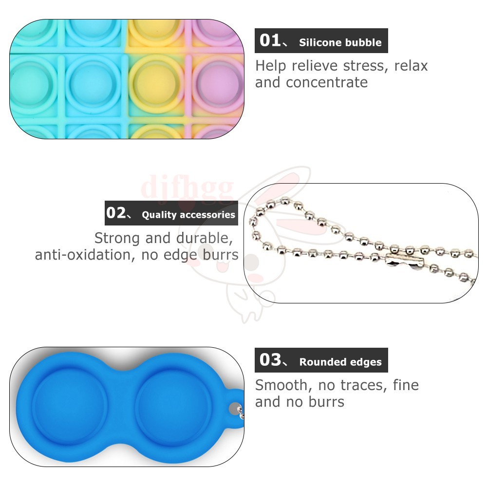 Vỏ bọc bảo vệ hộp sạc tai nghe không dây kiểu đồ chơi pop it Foxmind thích hợp cho Airpods 1/ 2 Pro
