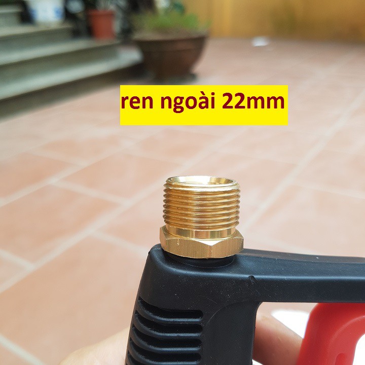 súng xịt rửa xe và bình xịt bọt tuyết cho máy rửa xe áp lực cao ren14,22mm ( cò đỏ+bọt tuyết 0.5L)