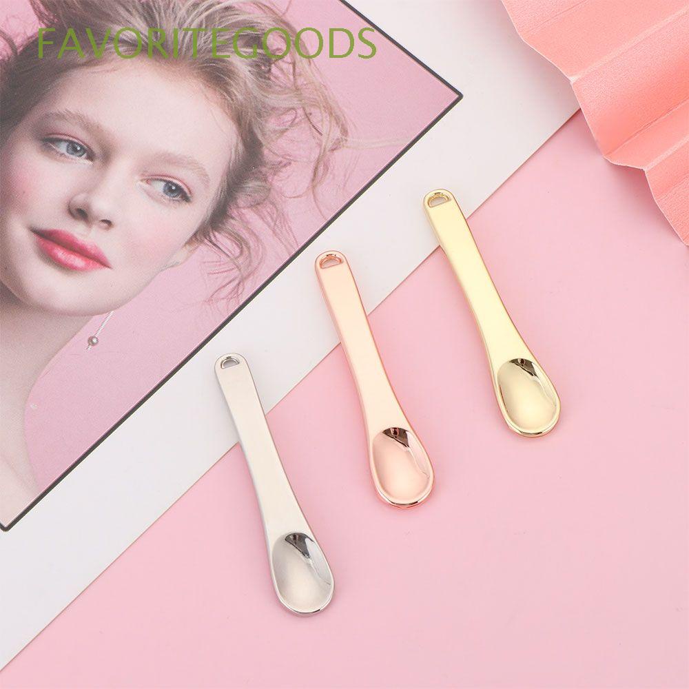 Thìa kim loại mini nhiều màu dùng để múc mỹ phẩm có thể tái sử dụng