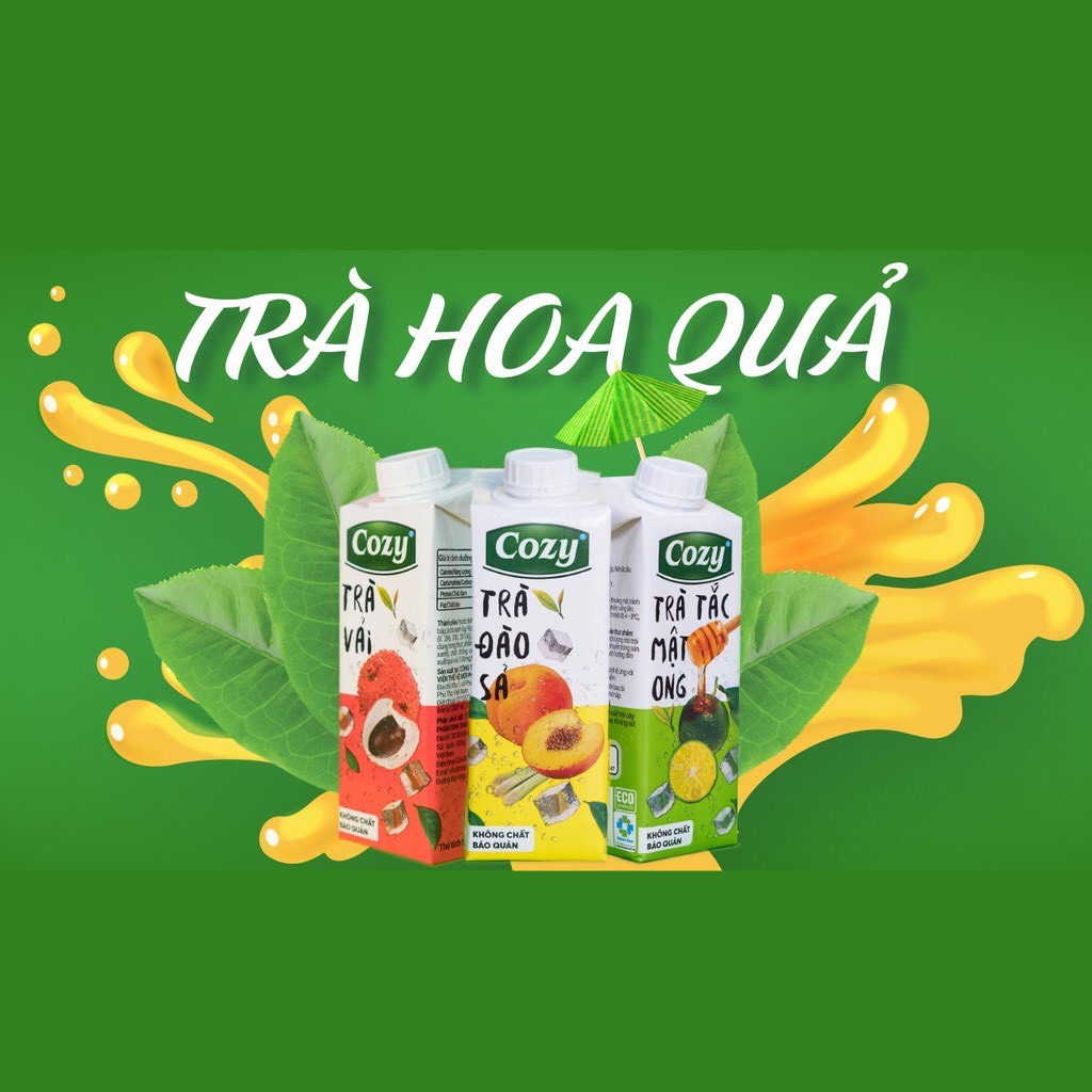Trà Cozy Hoa Quả Uống Liền Hộp 225ml- Mèo Ăn Vặt