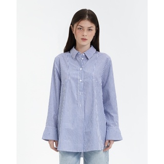 TheBlueTshirt - Áo Sơ Mi Phom Rộng Nữ - Oversized Patch Shirt
