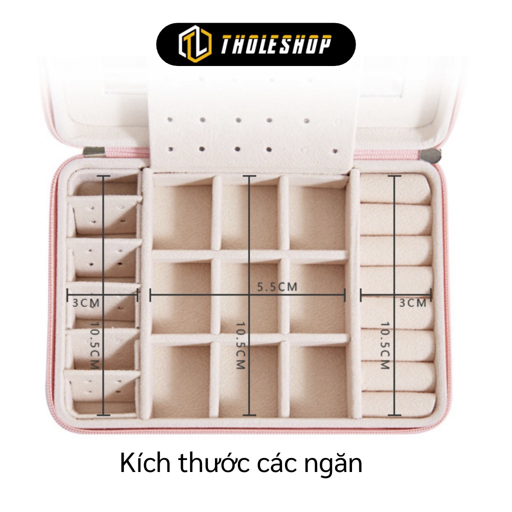 [SGD] Hộp Đựng Trang Sức - Hộp Lưu Trữ Dây Chuyền, Khuyên Tai, Nhẫn Bọc Da Pu Sang Trọng 9505