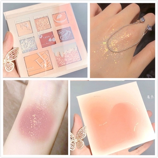 Bảng phấn mắt 8 màu sequin và màu đất lấp lánh