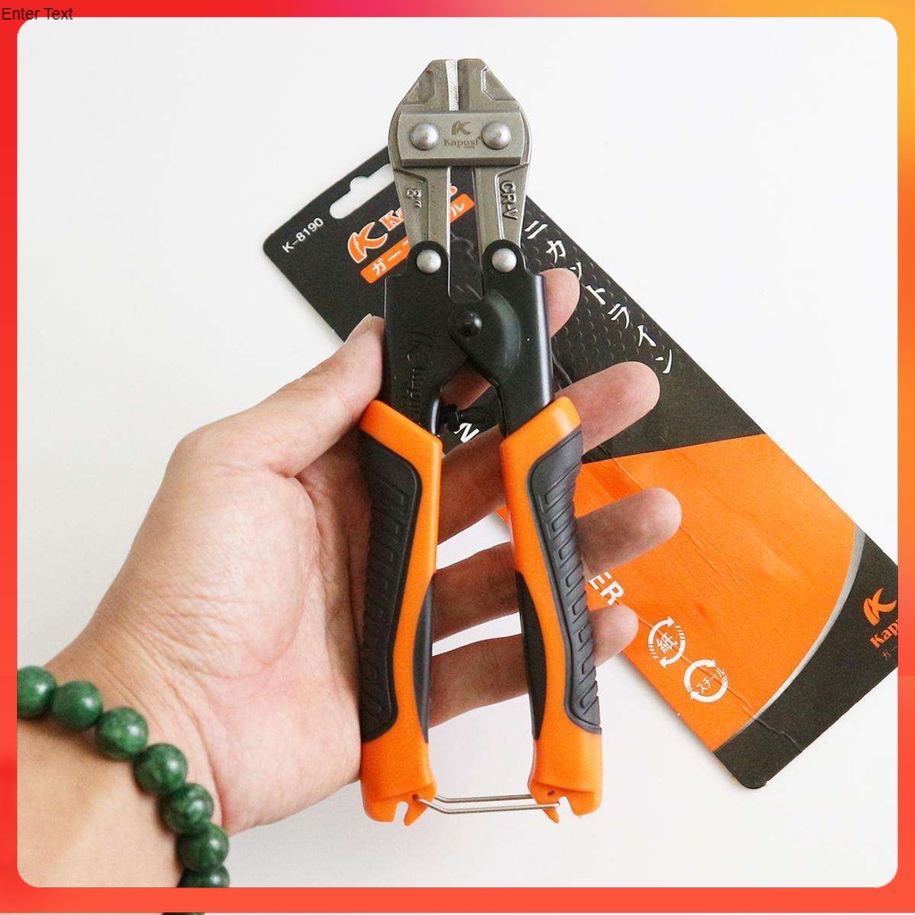 Kìm cộng lực Mini cắt thép Nhật Bản  Kapusi 8 in -Thép Crv cao cấp Hàng nội địa Chính Hãng hàng cao cấp dùng la phê