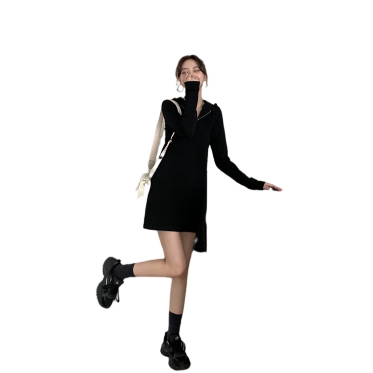 Đầm Hoodie Thiết Kế Đơn Giản Thời Trang Theo Phong Cách Hàn Quốc Cho Nữ