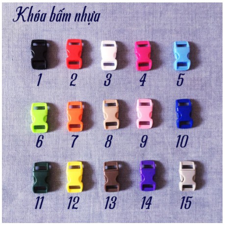 Khóa paracord nhựa làm vòng tay sinh tồn