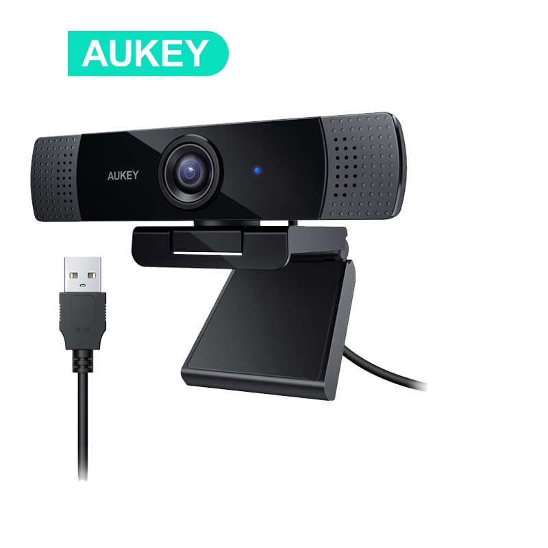 Webcam máy tính AUKEY PC-LM1E 1080P FHD Có Mic Chống Ồn 5m tự động lấy nét cho Windows XP / Mac OS 10.6 / Android
