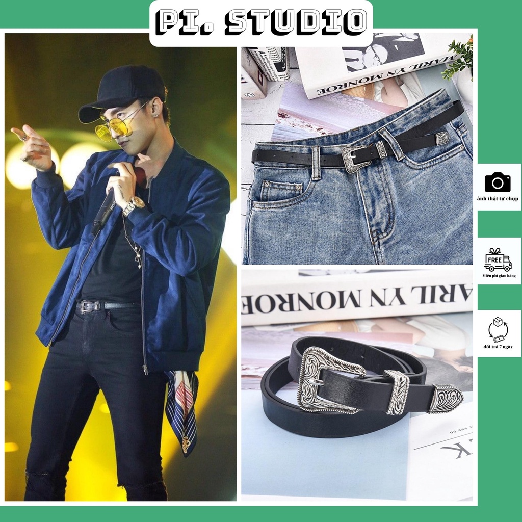 Thắt lưng Sơn Tùng MTP bản 2,8cm unisex nam nữ TL021