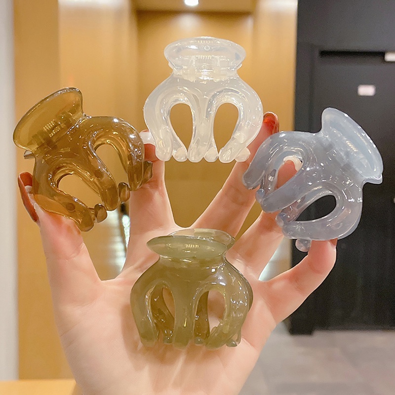 Kẹp Tóc Bằng Nhựa Acrylic Trong Suốt Phong Cách Hàn Quốc Tinh Tế