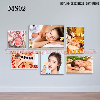 Bộ tranh spa dán tường tranh spa siêu đẹp giá xưởng b62 colorlife