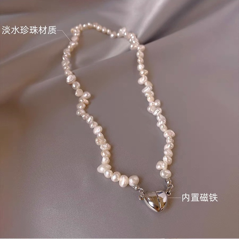 Vòng cổ choker/ Vòng đeo tay IF YOU mặt trái tim khóa nam châm phong cách cổ điển thời trang dành cho nữ