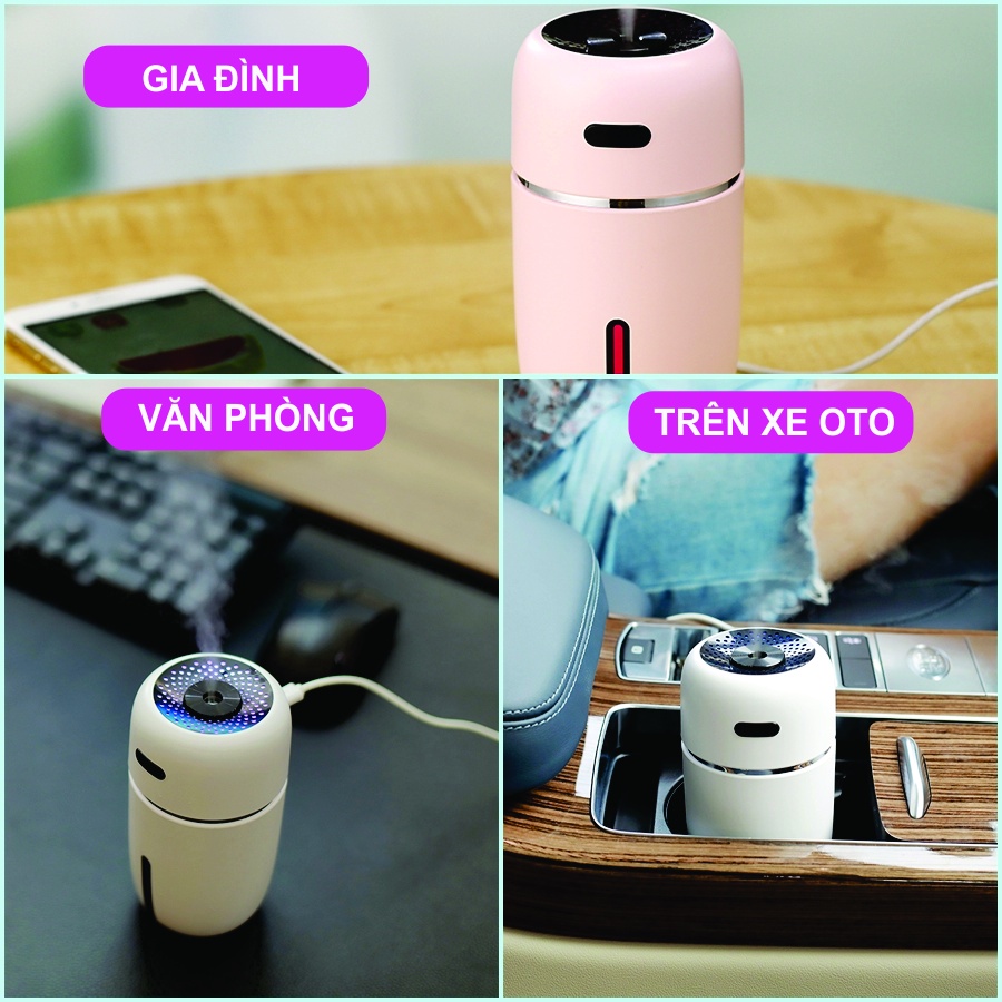 Máy Xông Tinh Dầu Oto Xe Hơi Khử Mùi Diệt Khuẩn Chống Say Xe