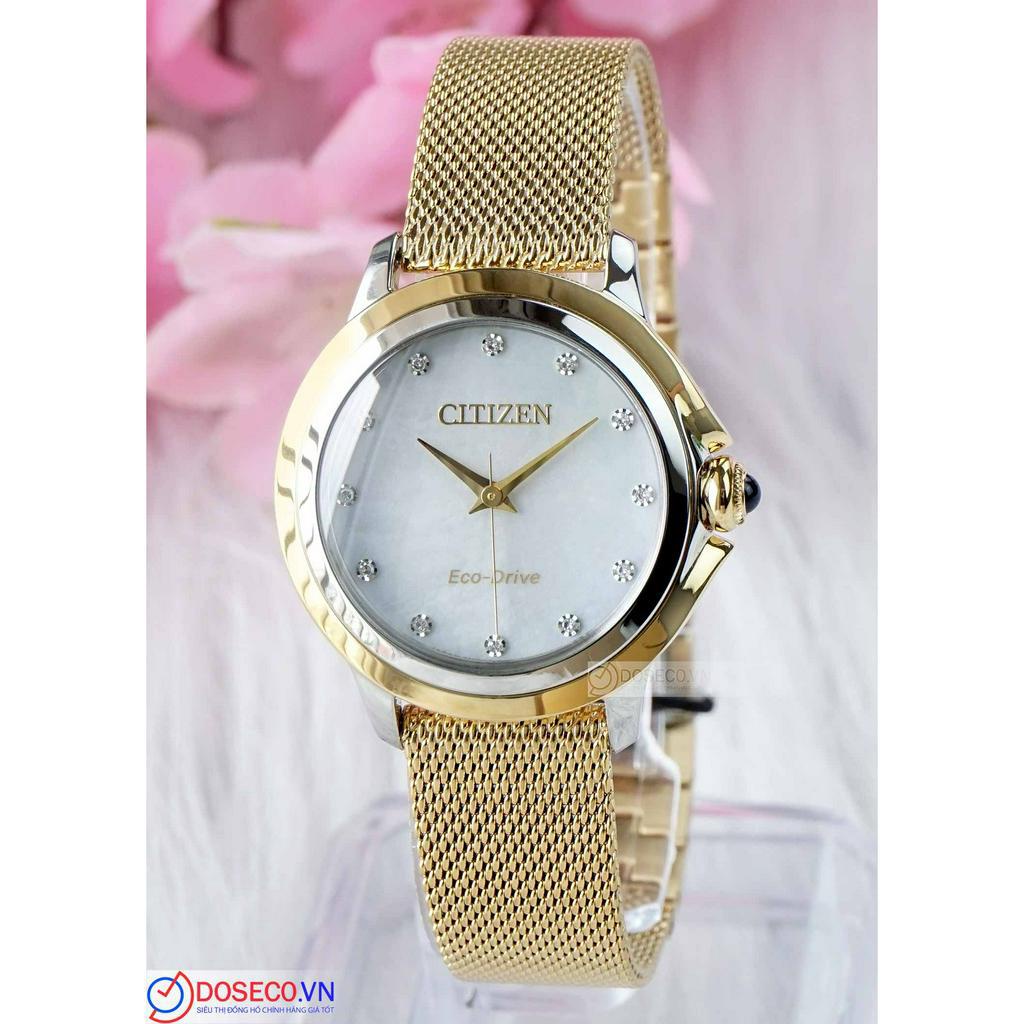 Đồng Hồ Nữ Citizen Chính Hãng Dây Kim Loại Cao Cấp Thép 316L Không Gỉ,Kính Sapphire Chống Xước Tốt CL