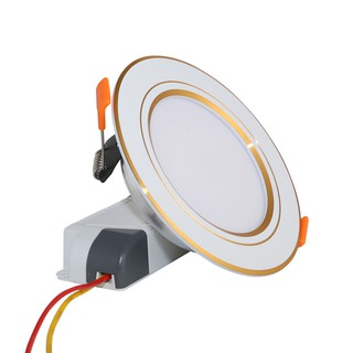 Đèn LED Downlight D AT10L 90/7W Viền Vàng (G)