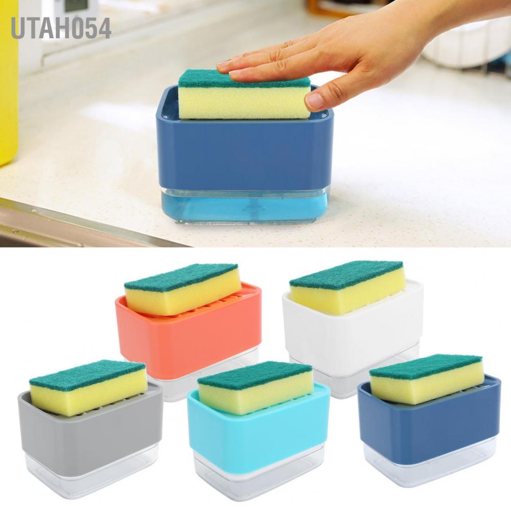 [Hàng Sẵn] Dish Soap Dispenser Press Type Automatic Liquid for Kitchen Sink Countertop【Utah054】