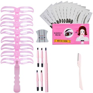 SET 26 món khuôn vẽ mày+chì+tỉa mày+dáng mày