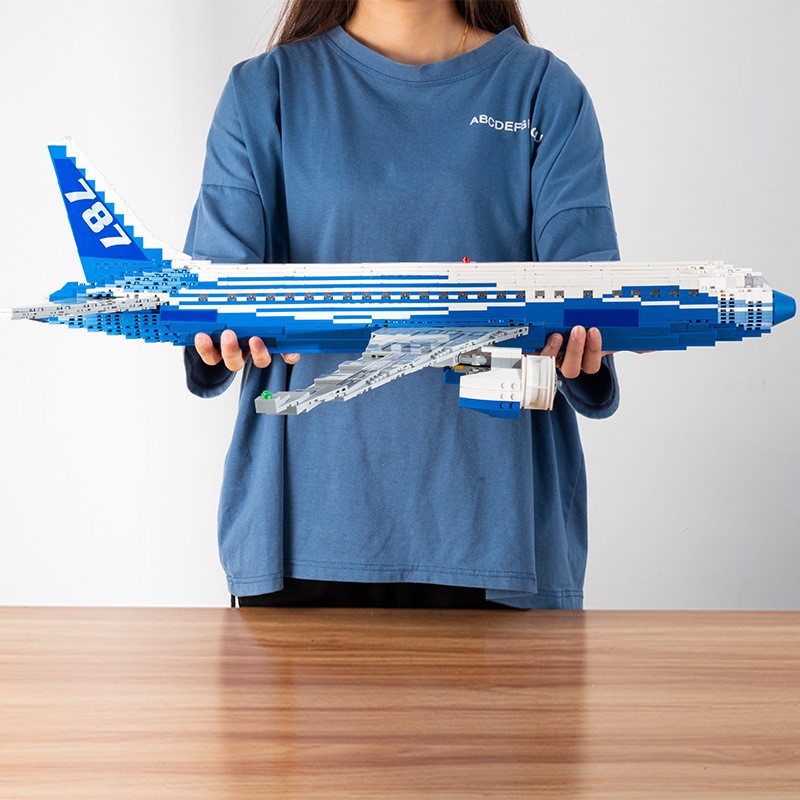 Lắp ráp mô hình city Dk 80009 mô hình máy bay Boeing 787 Dreamliner cỡ lớn
