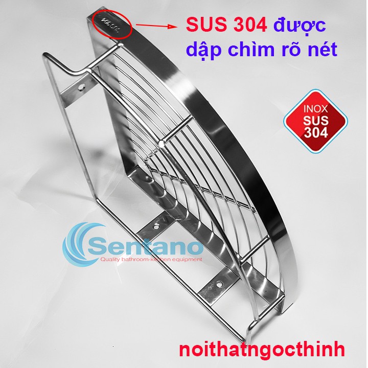 Kệ góc 1 tầng inox 304 để dầu gội đồ dùng nhà tắm