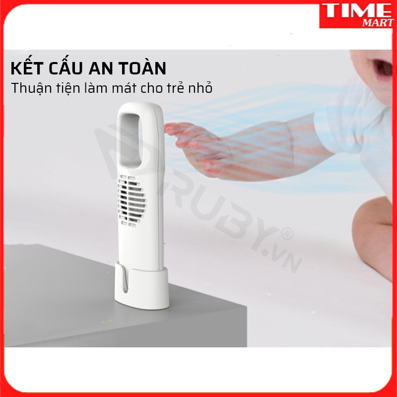 Quạt Mini Không Cánh Cầm Tay XIXA  Thiêt Kế Nhỏ Gọn Cấu Trúc An Toàn Động Cơ Mạnh Mẽ [TIME_MART siêu thị tiện ích ]