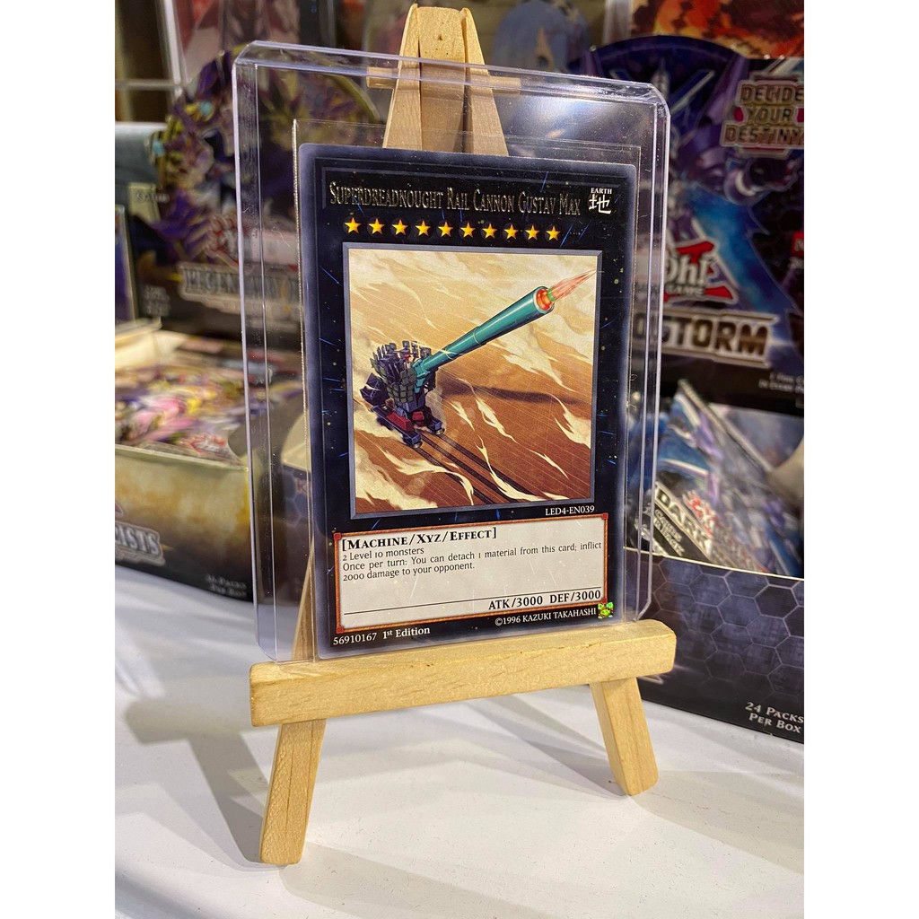 Lá bài thẻ bài Yugioh Superdreadnought Rail Cannon Gustav Max - Rare - Tặng bọc bài nhựa bảo quản