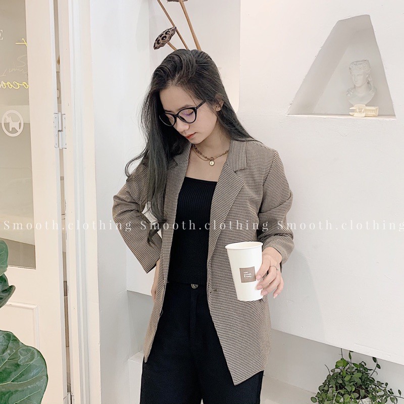 Áo blazer kẻ nhỏ